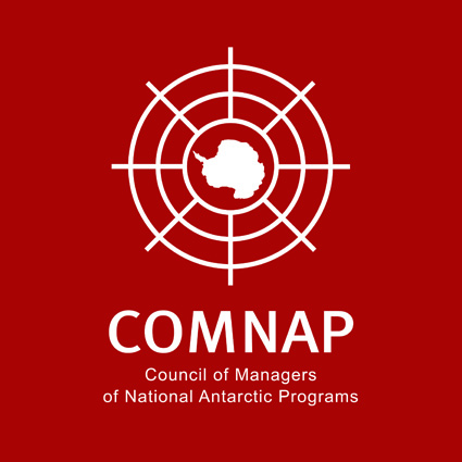 COMNAP logo white on red square small