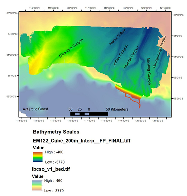 Canyon names bathymetry